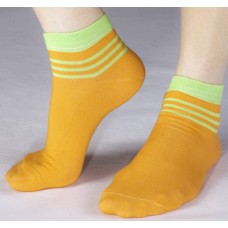 женские носки укороченные с рисунком - три полоски L-L007